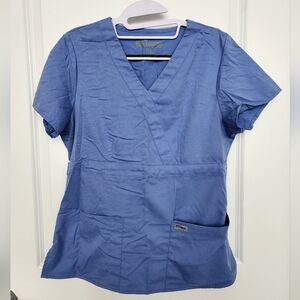 Greys Anatomy Blue Scrub Top